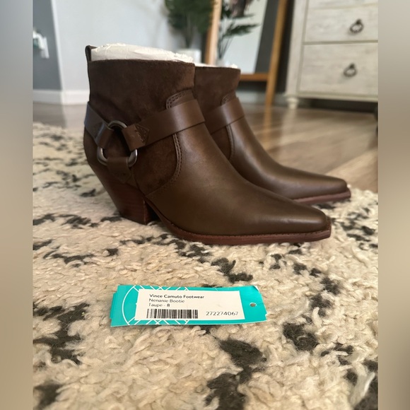 Vince Camuto Nenanie Pointed Toe Bootie brown Size 8 NWT $179 MSRP - Picture 2 of 7